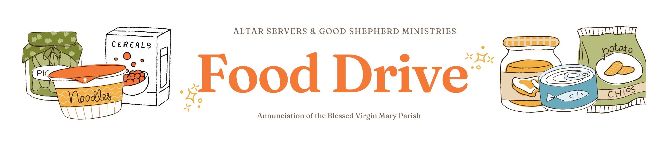 Altar Server Food Drive Banner