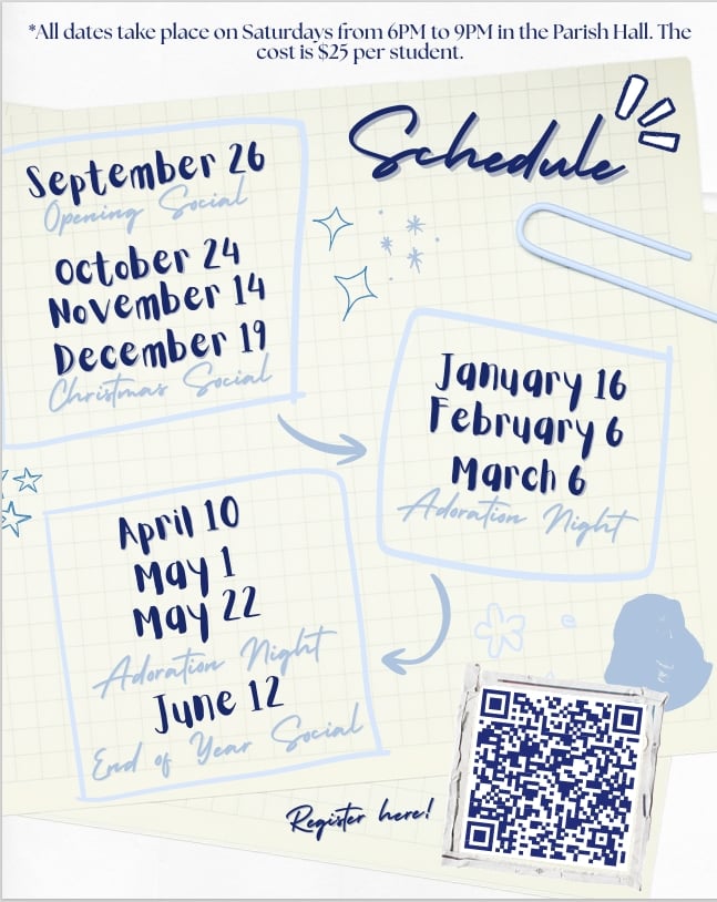 High School Ministry Schedule